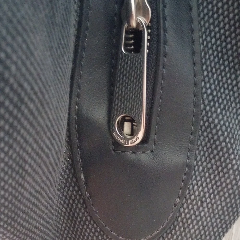 NWT Michael Kors Black Structured Shoulder Bag with Silver Hardware - Picture 5 of 7